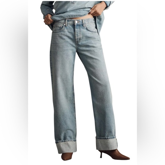 NWT Ética Stanton High-Rise Relaxed Cuff Jeans in Atwood size 30 - Picture 1 of 13